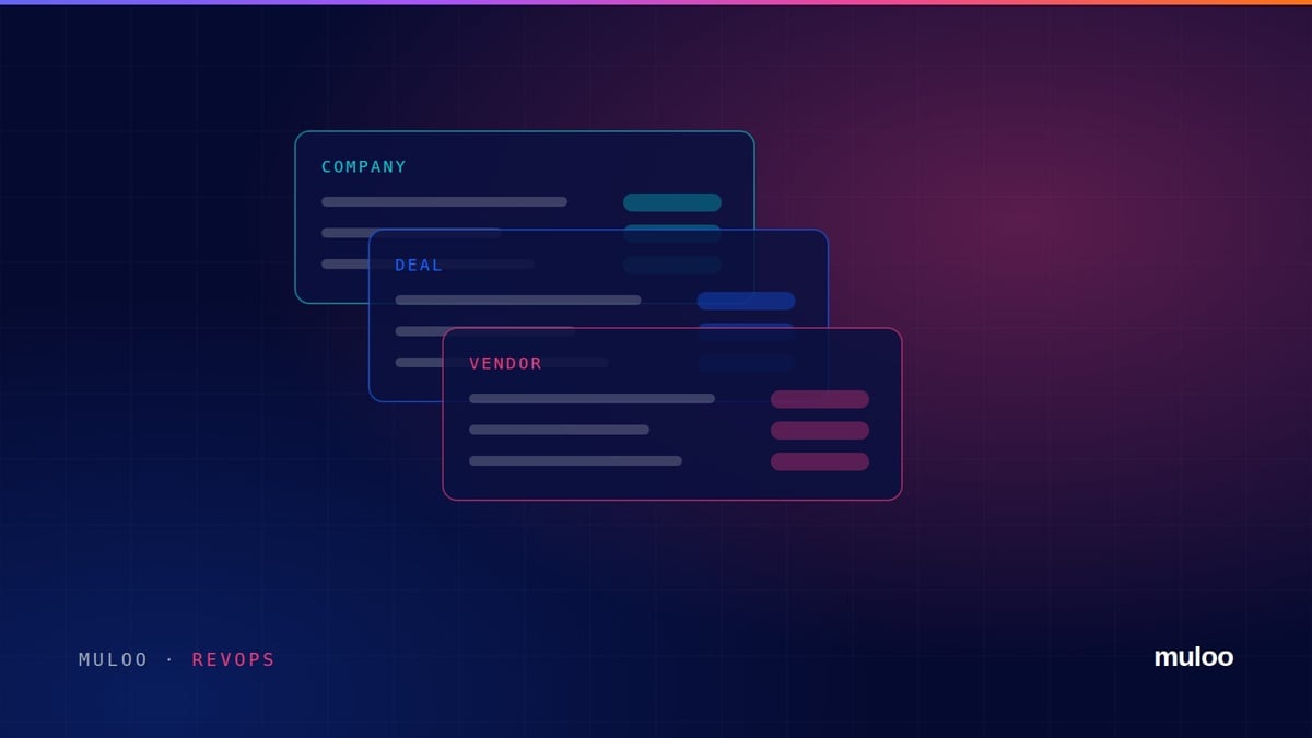 Company, deal and vendor records layered as a partner CRM data model