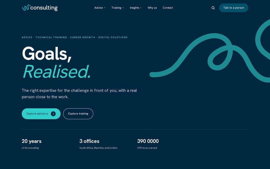 W.consulting homepage built by Muloo on HubSpot Content Hub